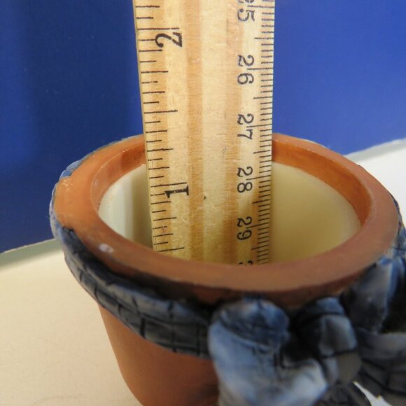 Cracker Barrel Daisy's in pot Floral (2) trinket dishes in two sizes NO CHIPS - Picture 8 of 10